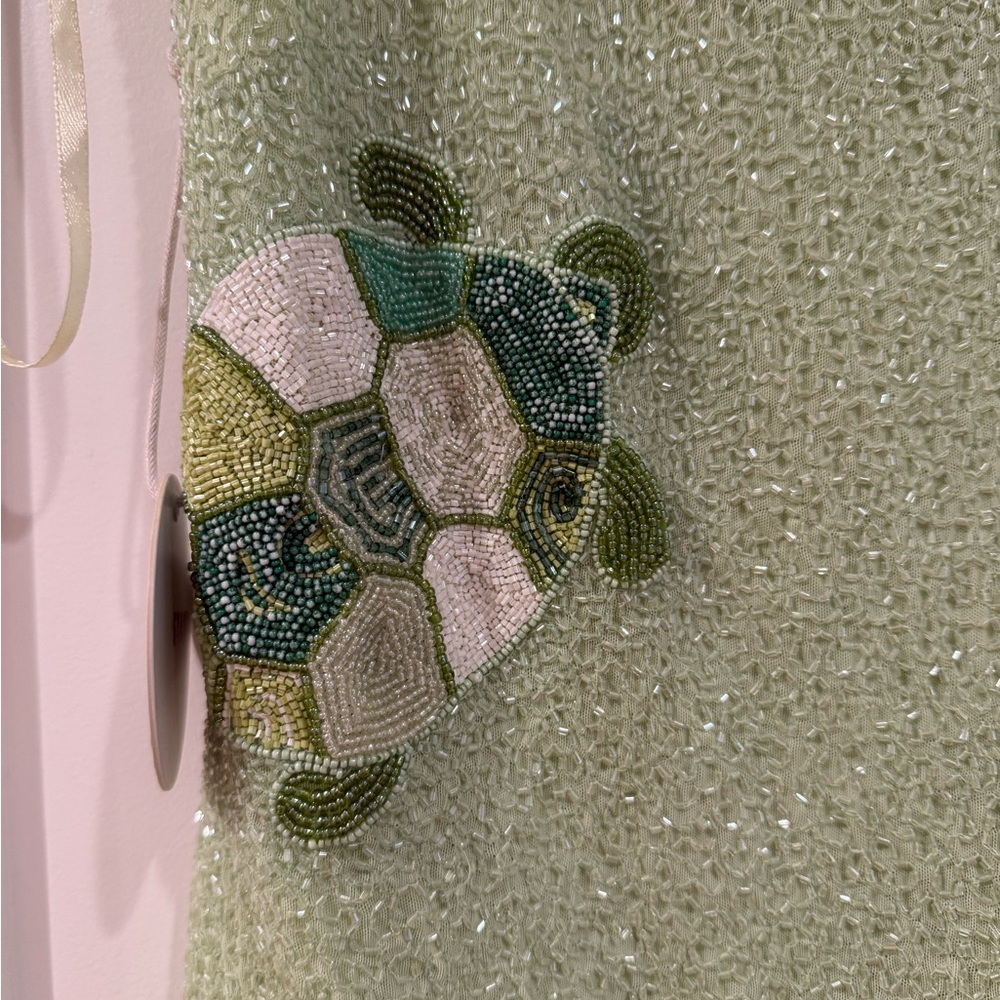 STAUD Light Green Beaded Knit Top - Picture 2 of 6